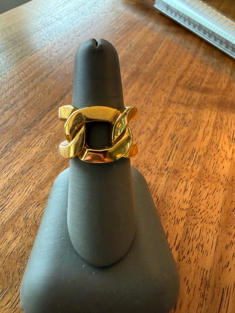 Ellie Vail - Chunky Cuban Gold Link Ring - Statement Band 6.5